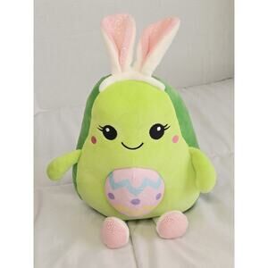 Linzy Easter Bunny Avocado Lover Plush 12" Green Rabbit Ears Easter Egg Decor